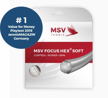 MSV FOCUS HEX SOFT 12M HVIT. ARMVENNLIG!