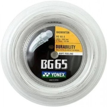 Yonex BG 65 200m coil. Velg farge Hvit-Sort-Gul