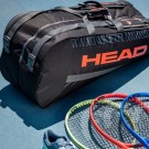 Head Base Racket Bag Large. Sort/ Oransje thumbnail