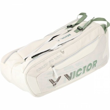 Victor Badmintonbag Hvit/grønn Ecklusive bag, 6 pcs.