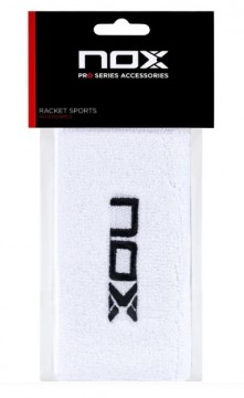 NOX Wristband Long. Hvit m/ blå logo