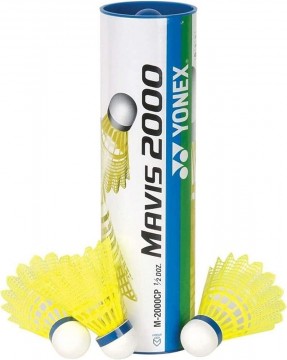 Yonex Mavis 2000 Yellow Mid. 1 rør m/ 6 baller