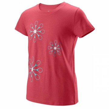 WILSON GIRL´S FLORET TECH TEE - HOLLY BERRY