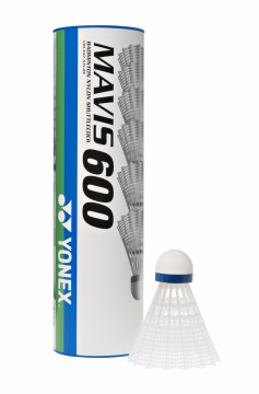 Yonex Mavis 600 White Mid. 1 rør m/ 6 baller