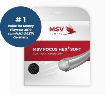 MSV Focus Hex Soft 12m Sort - Armvennlig