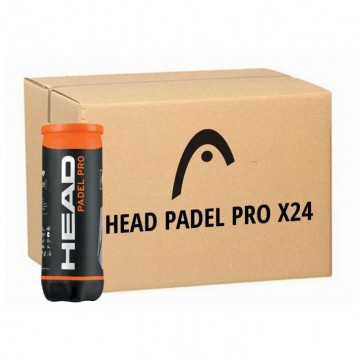 Head Padel Pro 1 eske m/ 24 rør/ 72 baller. Superdeal padelballer! Kun kr. 60,- pr/ rør.