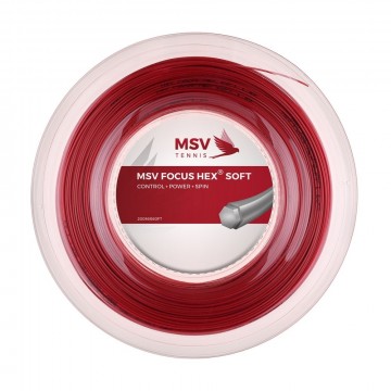 MSV Focus Hex Soft 200m rull. Rød. Velg tykkelse