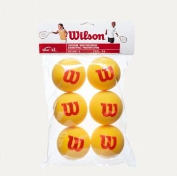 Wilson Starter Foam Tennis Ball. 6 Pack.