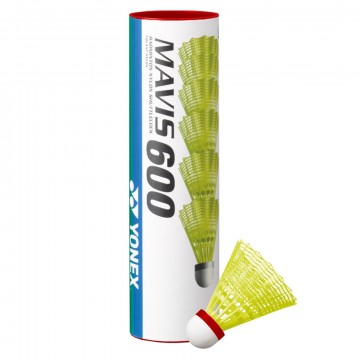 Yonex Mavis 600 Yellow Fast. 1 rør m/ 6 baller